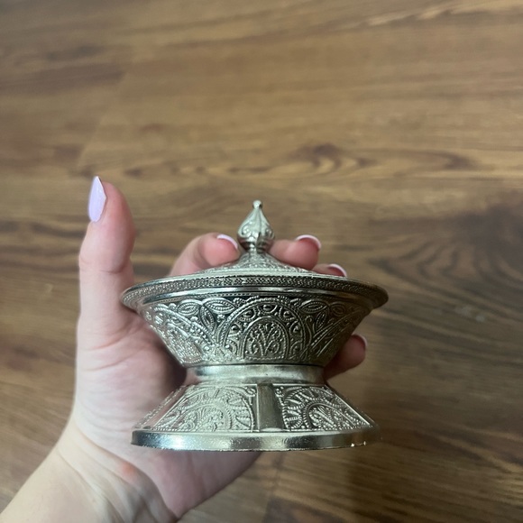 Alisveristime Traditional Ottoman Turkish Handmade Zamac Sugar Bowl with Lid - Picture 5 of 8